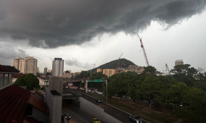Chuva chega e tempo vira em Niterói
