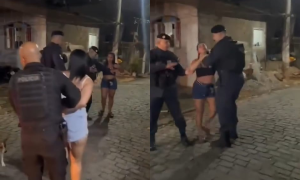 Vídeo mostra PM agredindo mulheres em ocorrência em Cachoeiras de Macacu
