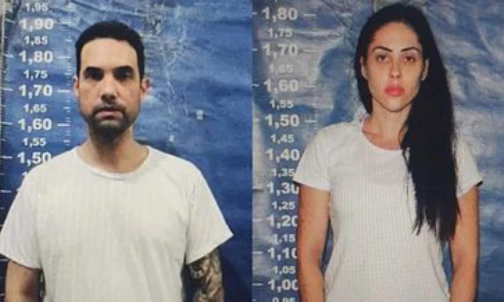 Retrato frontal de dr Jairinho e Monique Medeiros vestidos com camisa branca