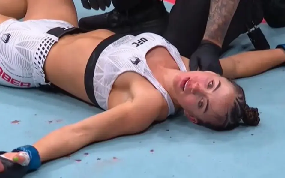 Lutadora de UFC leva nocaute chocante e apaga no primeiro round