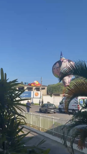 Balão cai em entrada de emergência de Hospital em São Gonçalo