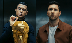 Marca de brinquedos Lego faz propaganda com Cristiano Ronaldo e Messi