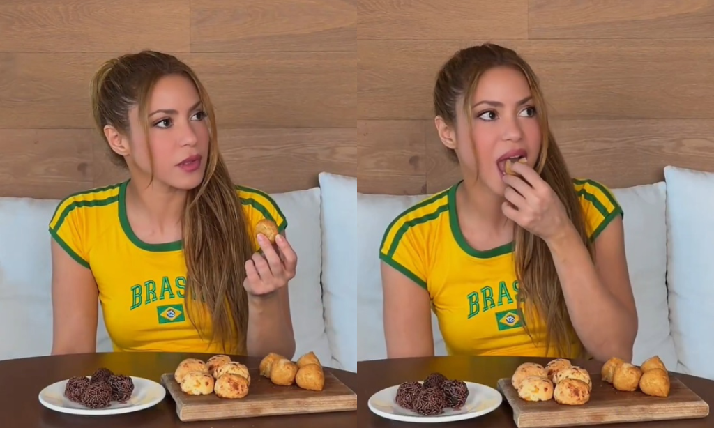 Shakira experimenta culinária brasileira