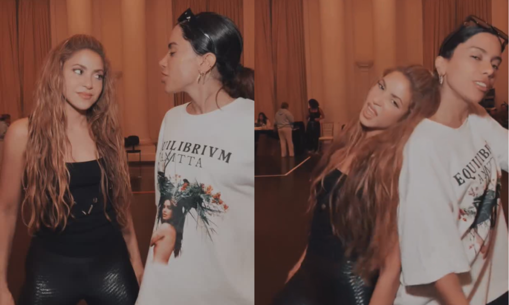 Anitta surge com Shakira em vídeo antes de show na Praia de Copacabana