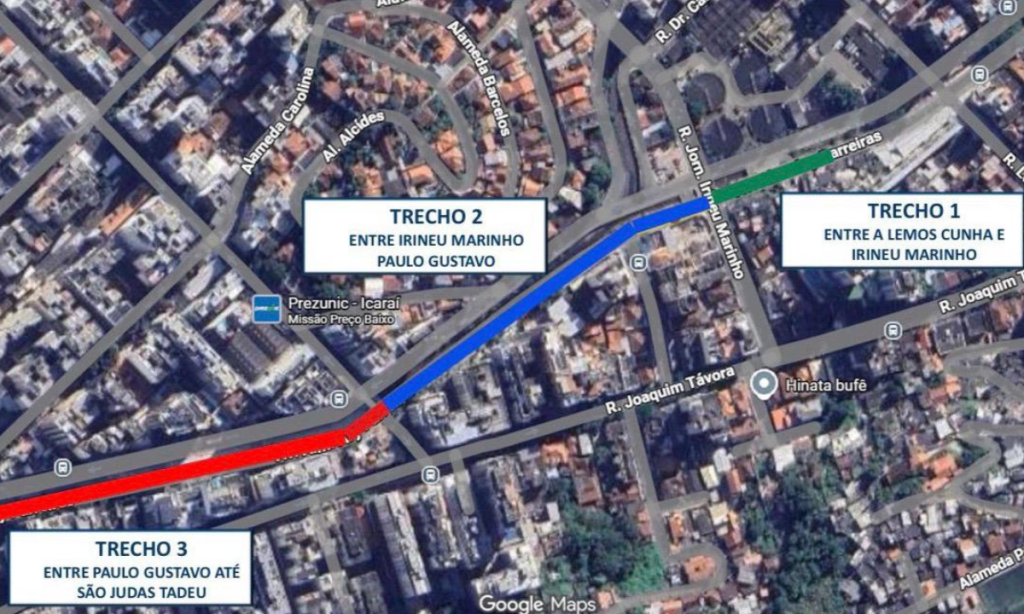 Obras em avenida de Niterói