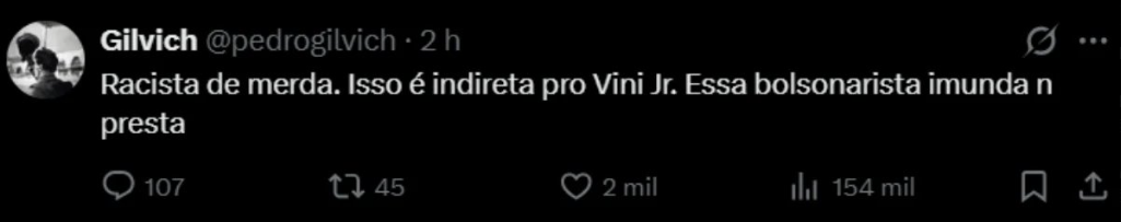 Comentários sobre Virginia Fonseca, no Twitter
