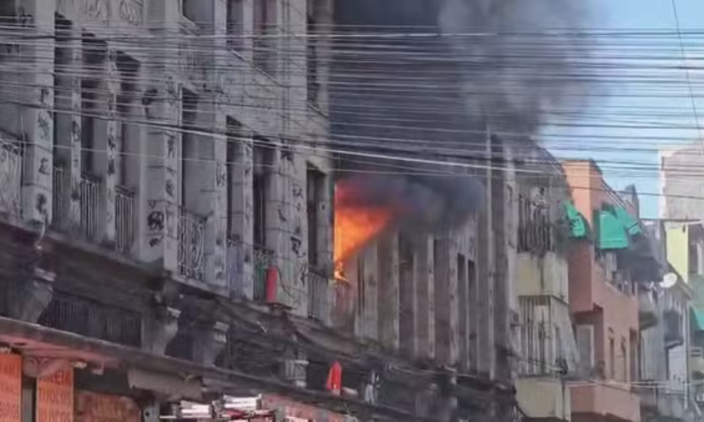Princípio de incêndio em prédio no Centro do Rio