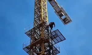 Viatura do Corpo de Bombeiros e equipe de resgate atuando na orla da Praia de Botafogo.