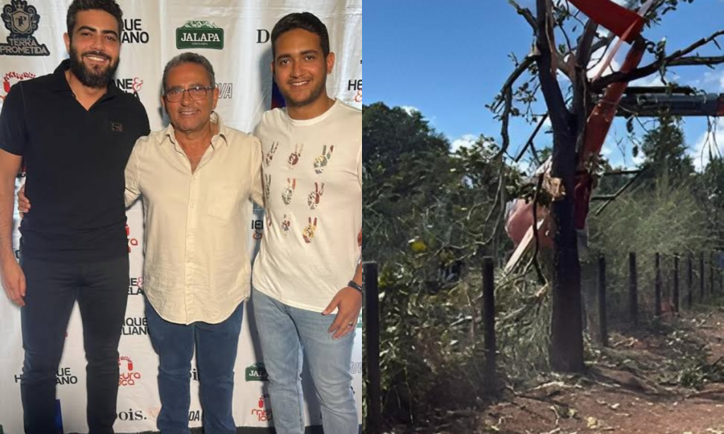 Pai de Henrique e Juliano pilotava helicóptero que caiu no Tocantins
