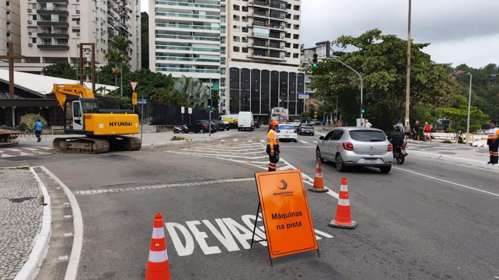 Obras da Água de Niterói em Icaraí