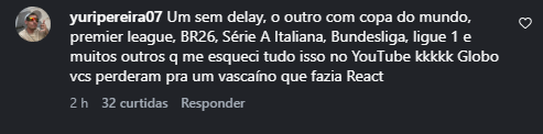 Transmissão da Copa do Mundo vira treta entre Globo e CazéTV 25 Comentários criticando a Globo.