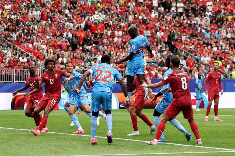 Cristiano Ronaldo fica outra vez na vontade e Portugal empata com a RD Congo 25 Gol de empate da RD Congo contra Portugal.