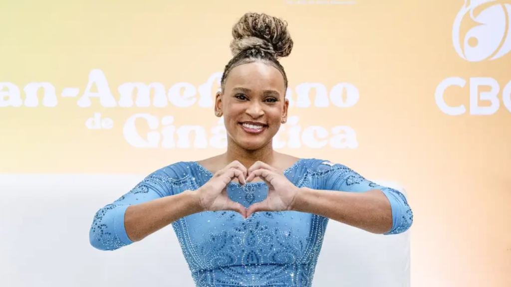 Rebeca Andrade volta a competir e conquista ouro no Pan de ginástica artística