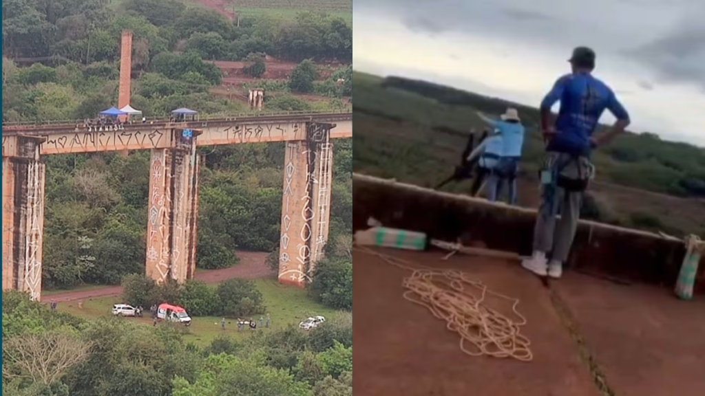 Ponte tem acessos fechados após morte de jovem em salto