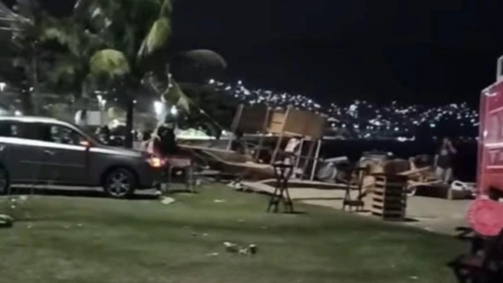 Arraiá de Niterói sofre com impacto de ventania na madrugada