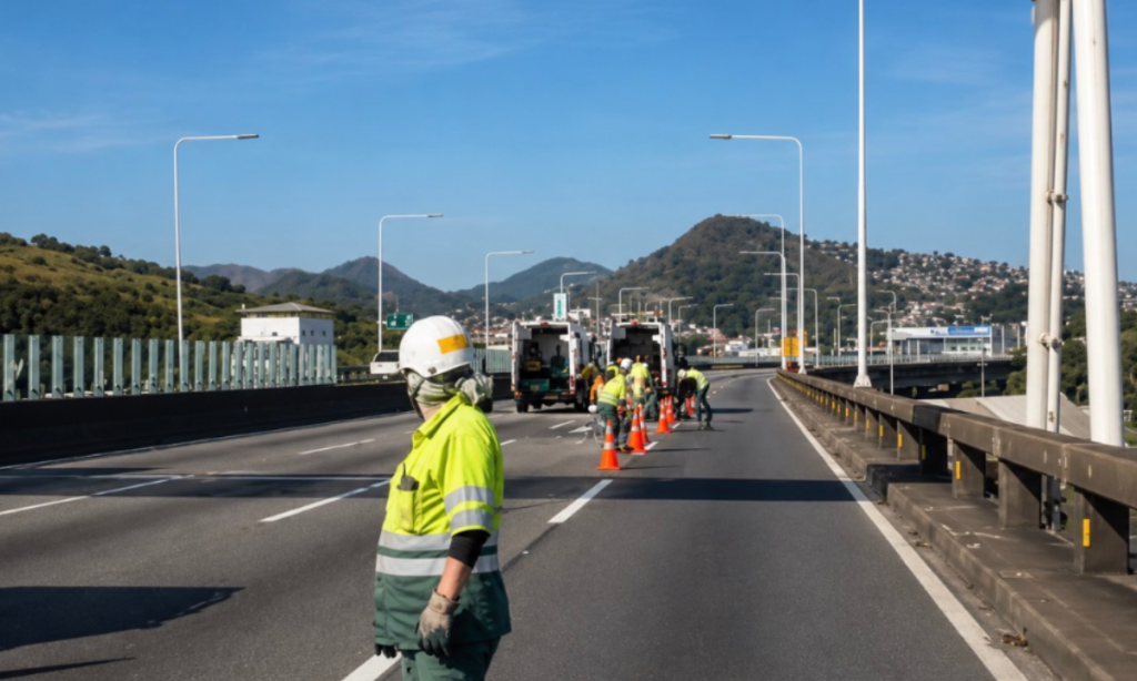 Colisão na Ponte Rio-Niterói deixa ferido e prejudica o trânsito