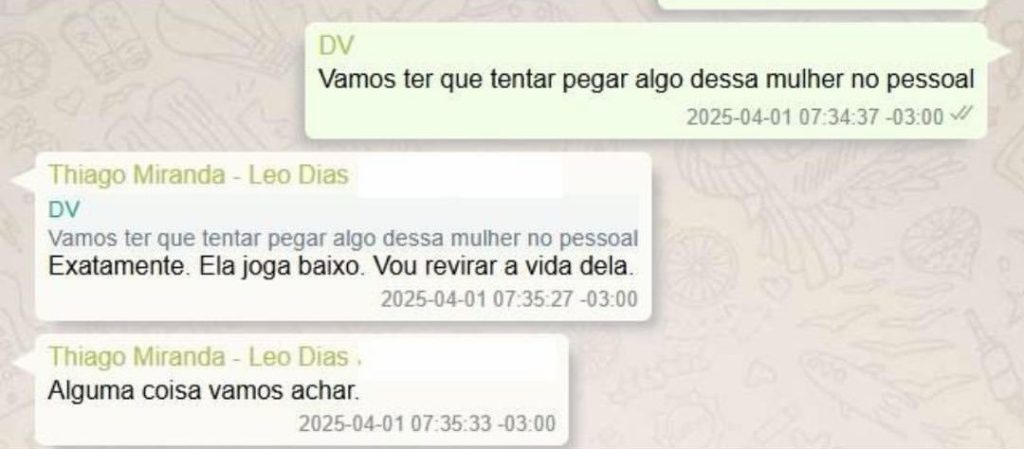 Trama de Vorcaro e Thiago Miranda para comprar Malu Gaspar
