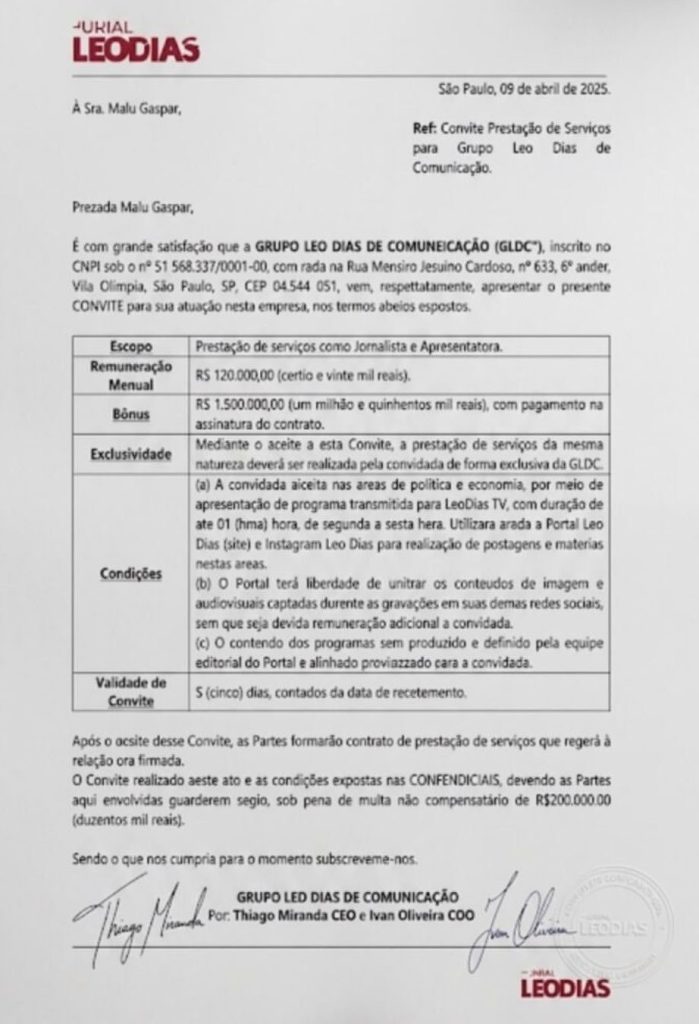 Trama de Vorcaro e Thiago Miranda para comprar Malu Gaspar