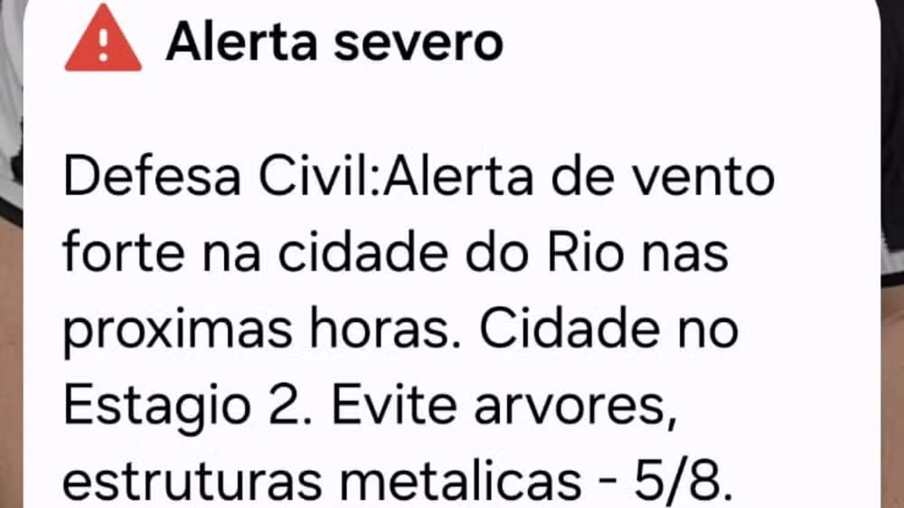 Defesa Civil emite 'alerta severo' para ventos fortes no Rio 25 05alerta1