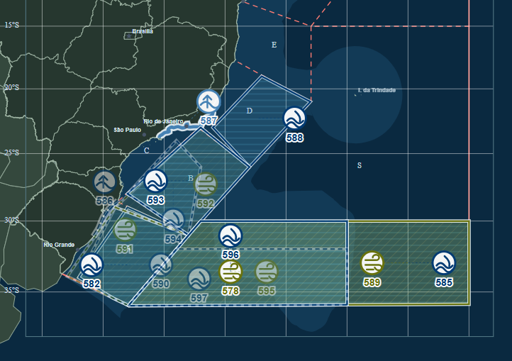 Radar da marinha brasileira que previu o alerta de ressaca.