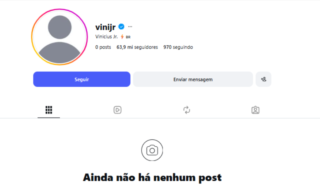 Vini Jr decide apagar publicações das redes