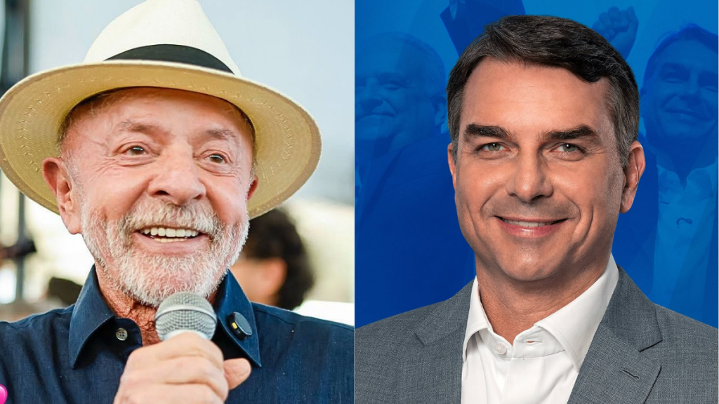 Lula e Flávio Bolsonaro