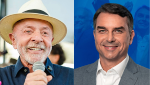 Lula e Flávio Bolsonaro