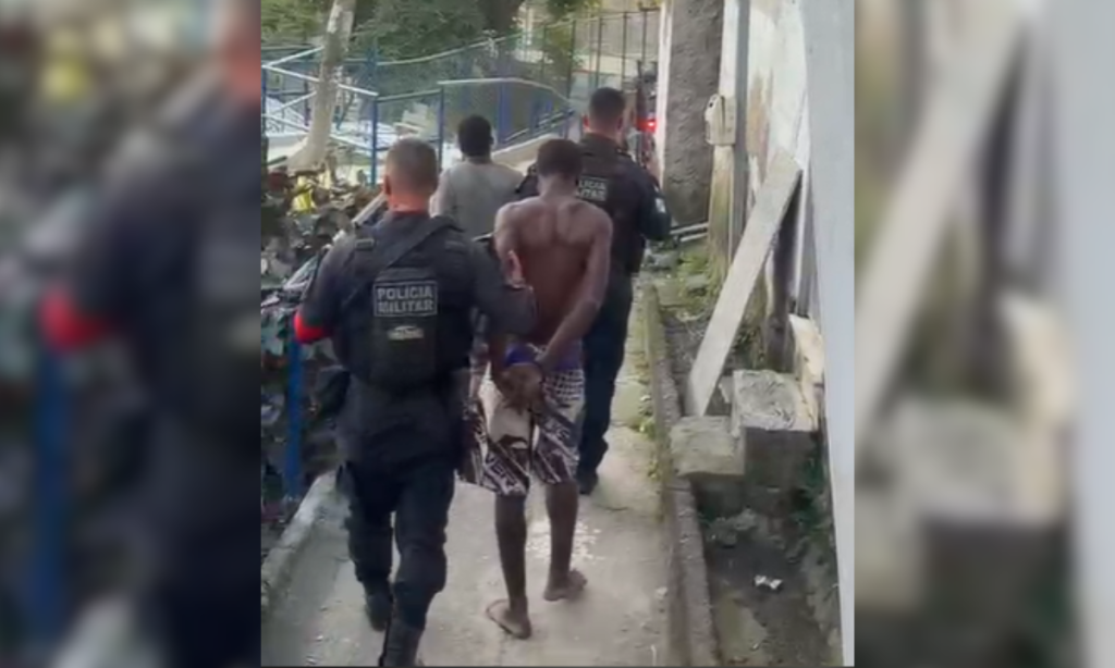 Presos no bairro de São Domingos, em Niterói