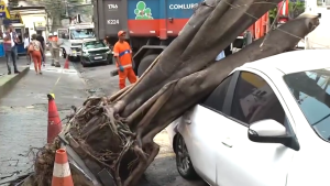 Ventania balança o Rio durante a noite e cidade entra em alerta severo