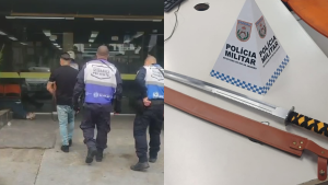 Motorista é detido após ter espada encontrada dentro do carro, em Campo Grande