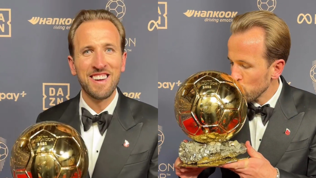 Harry Kane supera Mbappé e Lamine Yamal e conquista a Bola de Ouro 2026