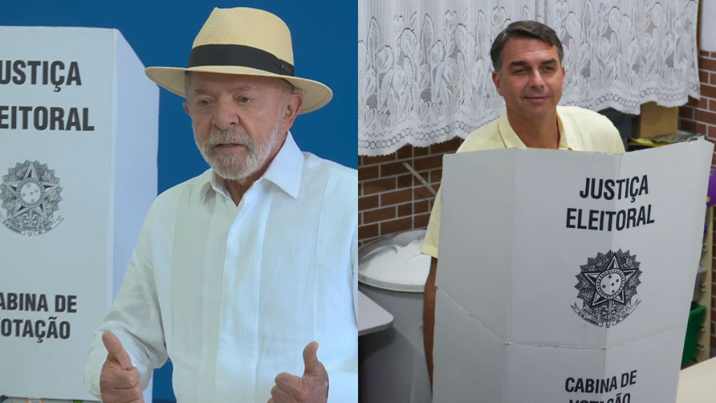 Flávio Bolsonaro e Lula votam e comentam disputa pela Presidência
