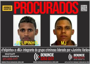 Investigados pela Polícia Civil, “Felipinho” e “MJ” são apontados como responsáveis por cobranças ilegais e intimidações contra moradores do Condomínio Jardim Guandu. A polícia estima que as extorsões rendiam até R$ 100 mil por mês.